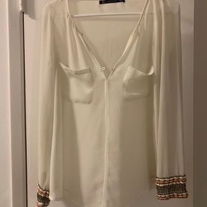 Zara Blouse (beaded trim)
